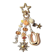 Gepersonaliseerde briefsleutelhanger met schattig-Ustijl
