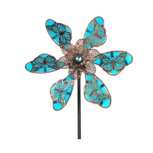 YOSOO Multicolor Iron Rotating Garden Windmill for Outdoor Villa Courtyard Decoration