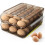 2-Tier Egg Basket, Automatic Rolling Plastic Egg Carrier, Egg Storage, Fridge Organizer with Lid 1
