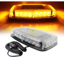 24 LED Warning Light Roof Strobe Light Bar with Magnetic Base