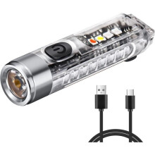 ZVD Rechargeable Waterproof Flashlight - Mini Multifunctional - 400m Lighting Range - 8 Modes