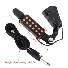 YIC Acoustic Guitar Pickup 12-Hole Magnetic Transducer with Tone Tuner Kit