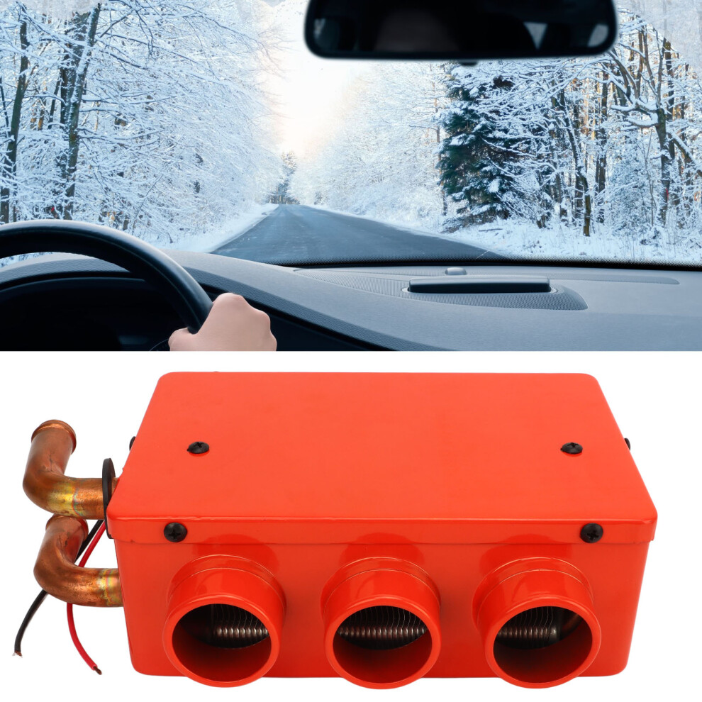 Compact Car Defroster 50W 3 Hole Heater Red 7806371585329