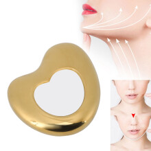 Gua Sha-Werkzeug aus Edelstahl für Gesicht und Hals, Gold