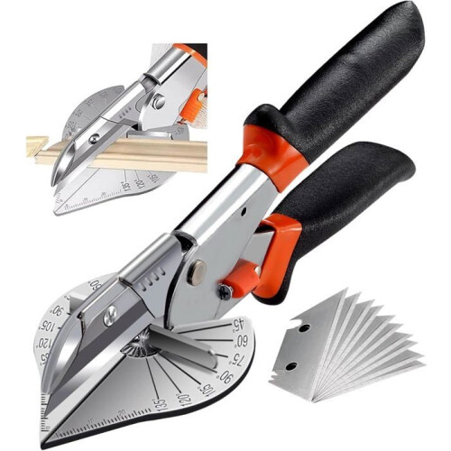 Multifunctional Chute Scissors, 45-135 Angled Mitre Shears, Quarter Round Cutting Tool