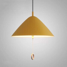 Suspension parapluie jaune de 40 cm pour chambre d'enfant, style moderne en aluminium, salon et salle Ă manger.