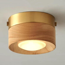Plafonnier encastré en bois pour chambre d'enfant, spot LED 5W, abat-jour en acrylique, style moderne, 3 couleurs, couloir