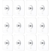 12 Pcs Adhesive Picture Hanging Strips No Drilling Required, Adhesive Frame Hangers, Wall Mounting Without Drilling, for Hanging Photo