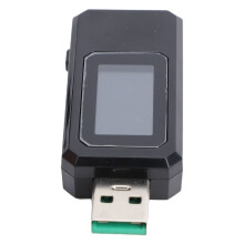USB-Leistungsmessgerät-Tester Schwarz ABS-Kunststoff, 0-999Wh, 0-6.5A