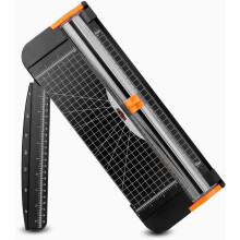 Taglierina per carta A4 - Professionale - 30 cm - Sistema di sicurezza - Lama sostituibile - Nera