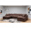 Furniture 786 Large U Shape Jumbo Sofa Scatter Back Chocolate 1