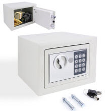 Home Safe Waterproof Secure Digital Steel Safe Security Electronic Home Office Money Safety Box 4.6L White