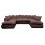 Furniture 786 Large U Shape Jumbo Sofa Scatter Back Chocolate 2