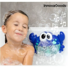 Crabbly InnovaGoods Kids Mate Giocattolo musicale da bagno a forma di granchio con bolle di sapone