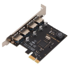 Scheda di espansione da PCI E a USB 3.0, 4 porte, 5 Gbps, alimentazione ad alta velocità
