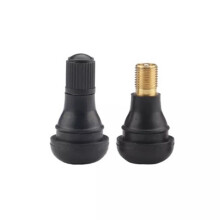 Set di 4 valvole tubeless in gomma universali TR412 con clip per pneumatici auto, accessorio ~6654