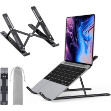 Supporto da scrivania in alluminio per laptop - Supporto regolabile su 7 livelli, compatibile con laptop e tablet da 10 a 15,6 pollici