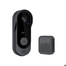 Campanello WiFi - Videocitofono wireless con telecamera, telefono esterno HD intelligente, videocitofono di sicurezza, IR