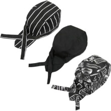3 cappelli da chef, cappelli da cucina, cappelli da chef, cappelli da chef elasticizzati, cappelli da chef per uomo e donna (nero,