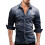Camicia da uomo a maniche lunghe in denim di morbido cotone 1