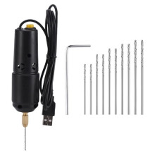 Mini trapano elettrico - alimentazione USB - 11.000 giri/min - diametro di foratura 10 mm