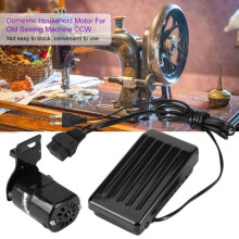 Set motore per macchina da cucire domestica WEI, comando a pedale CCW, cinghia con spazzole di carbone.