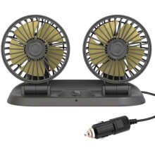 Ventilatore per auto a doppia testa da 12 V, ventilatore portatile universale per accessori auto PZCC