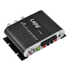 Mini amplificatore digitale LP-838 stereo per auto, bassi 2.1 - Nero