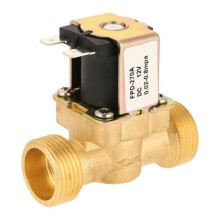 Elettrovalvola per acqua MEIHE, 1 pz. DC 12V G3/4, normalmente chiusa, in ottone, per applicazioni su tubazioni.