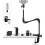 Supporto per webcam con supporto per telefono e vite da 5/8”, supporto flessibile per proiettore da 63,5 cm, supporto per microfono 1
