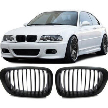 2 GRIGLIE NERE OPACHE PER BMW SERIE 3 E46 COUPÉ FASE 1 DAL 1999 ALL'APRILE 2003