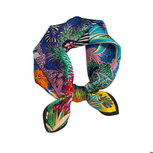 Sciarpa quadrata da donna in seta di gelso - Sciarpa da donna - Sciarpa di seta - 53 x 53 cm