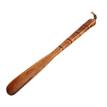 1 calzascarpe con manico lungo in legno, lunghezza 55 cm
