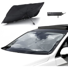 Parasole per auto - Non specificato - Pieghevole - Protezione UV 50+ - Custodia in pelle inclusa - Disponibile in 2 misure