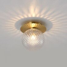 Plafonnier en laiton pour chambre d'enfant, verre moderne, lumière chaude, salle de bain et couloir