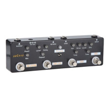 Pedale effetti Minifinker a 5 modalità: pedale per chitarra con 5 modalità, riverbero, delay, loop effetti e campionatore.