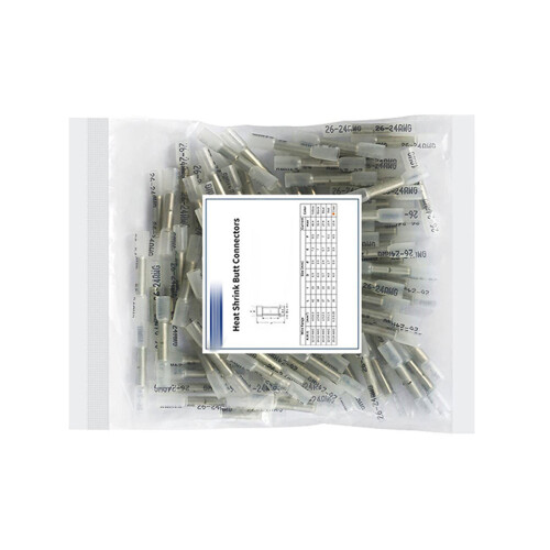 100pcs Heat Shrink Electrical Terminals Assorted Color-White