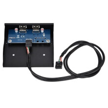 Pannello frontale per unità floppy disk HURRISE USB 2.0 - Bianco - 2 porte - Compatibile con il 90% degli host