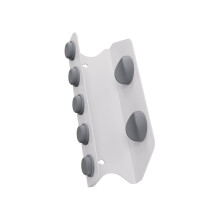 Modern Vertical Hair Dryer Stand Stores 7 Attachments-White