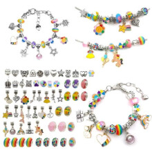 Kit per la creazione di braccialetti da 63 pezzi, kit per la creazione di gioielli, regalo per ragazze, kit per la creazione di gioielli,