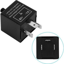 Relè lampeggiatore a 3 pin a velocità regolabile da 12 V per indicatori di direzione moto, luce LED lampeggiante elettronica.