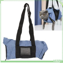 Borsa da bagno per animali domestici con collo regolabile, fodera impermeabile, traspirante, borsa per la toelettatura del gatto