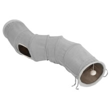 Tunnel per gatti pieghevole Cikonielf, tubo gioco a forma di S con pallina sospesa.