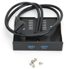 Pannello frontale per alloggiamento floppy disk USB 3.0 per floppy disk da 3,5 pollici a 19 pin con 2 interfacce hub USB 3.0