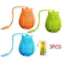 Infusore per tè, filtro per tè in silicone a forma di gufo, infusore per tè sfuso, mini filtro per tè, bustine di tè riutilizzabili