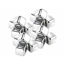 Set of 16 stainless steel ice cubes - ROSENSTEIN & SOHNE - Reusable and elegant