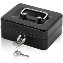 Portable double-layer metal key box - S - Black