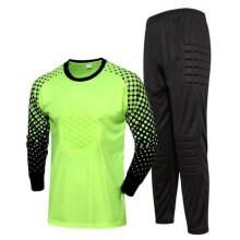 YIZYIF Kids' Football Kit - Goalkeeper Jerseys - Ages 7-12 - Green - Long Sleeves - Breathable