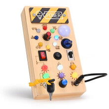 Montessori LED Busy Board with Switches, Baby Busy Board for Children Ages 3, 4, 5, and 6 Years, Sensory Toys for Children