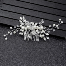 Hairpin Comb, Crystal Wedding Hair Comb, Women's Pearl Jewelry, Bridal Hair Comb, Elegant Head Jewelry